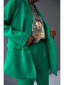 Elegant green cigarette pants with a crease SFMY16767 - Online store - Boutique